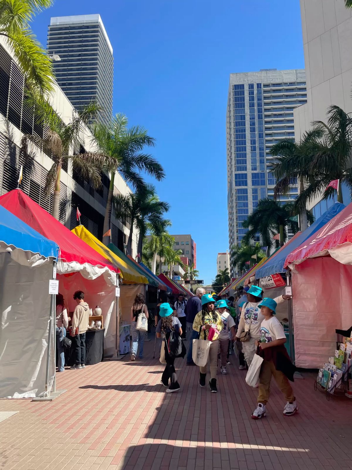 Outdoor book festival street fair