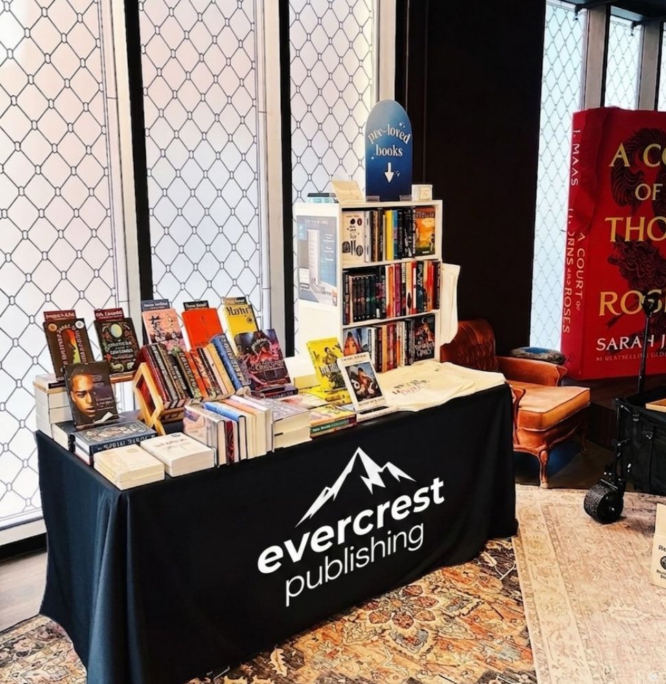 Evercrest Publishing booth at a book festival